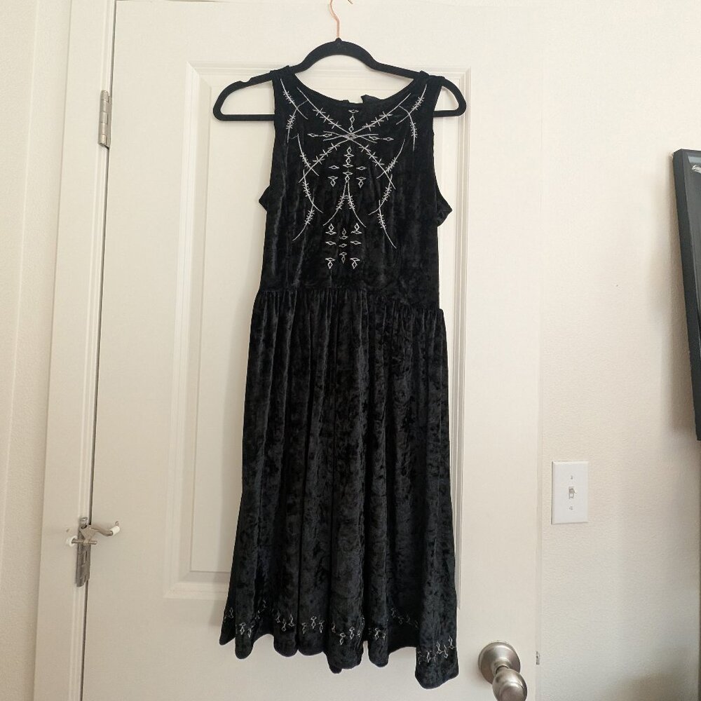 Crushed velvet dress